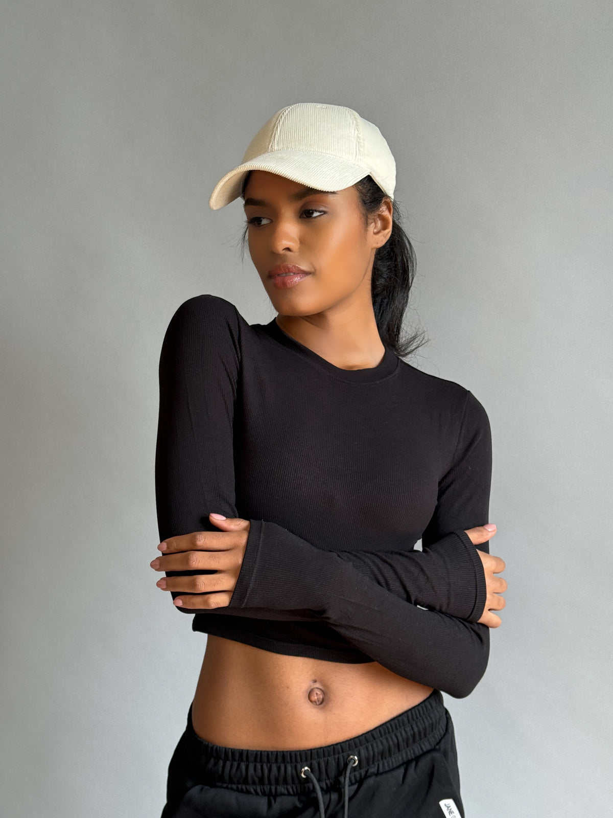 Long Sleeve Basic Top - Black