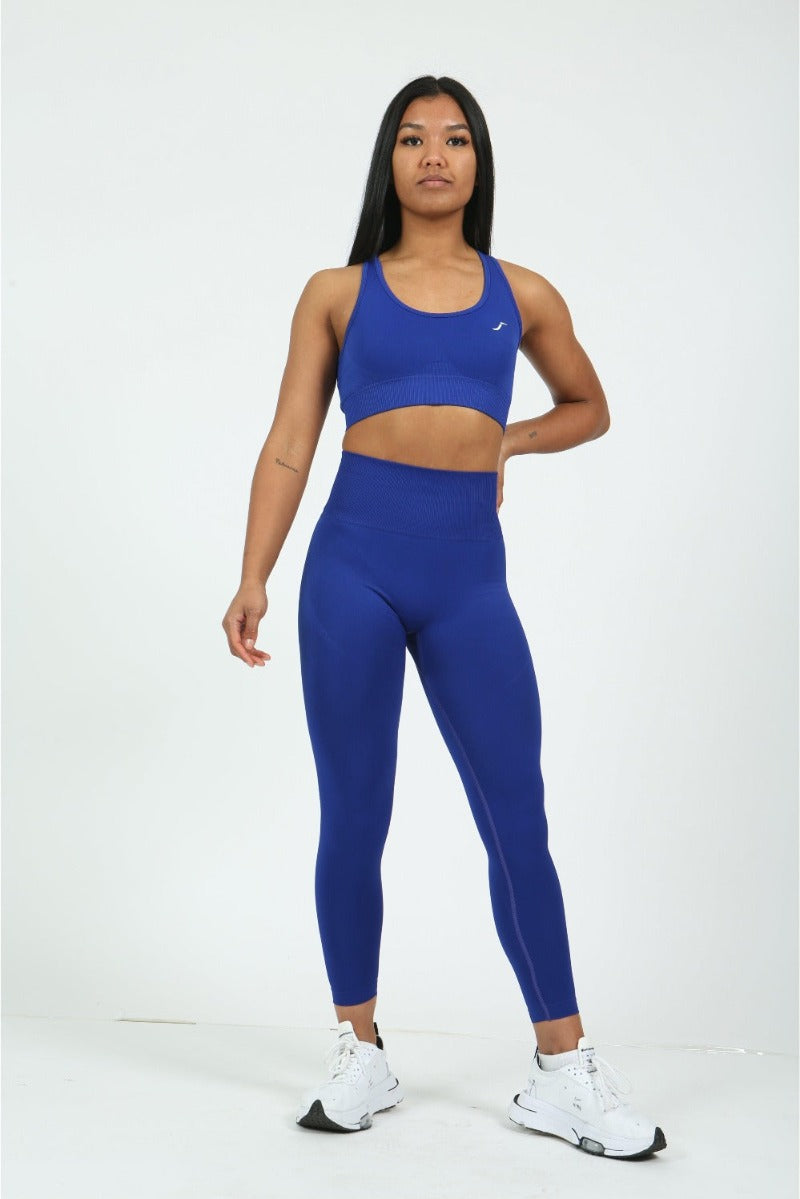 Royal Blue High Waist Contour Leggings for women in the UK