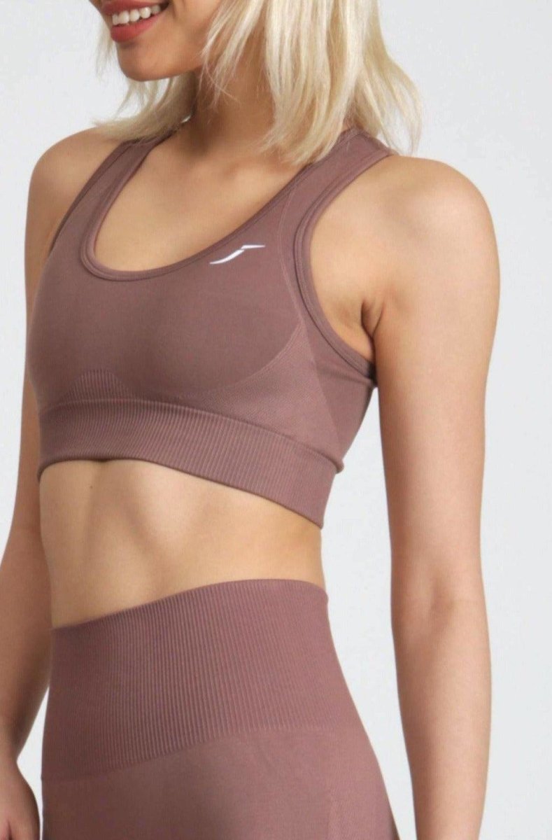 High Impact Sports Bra for Women UK - Nude Brown