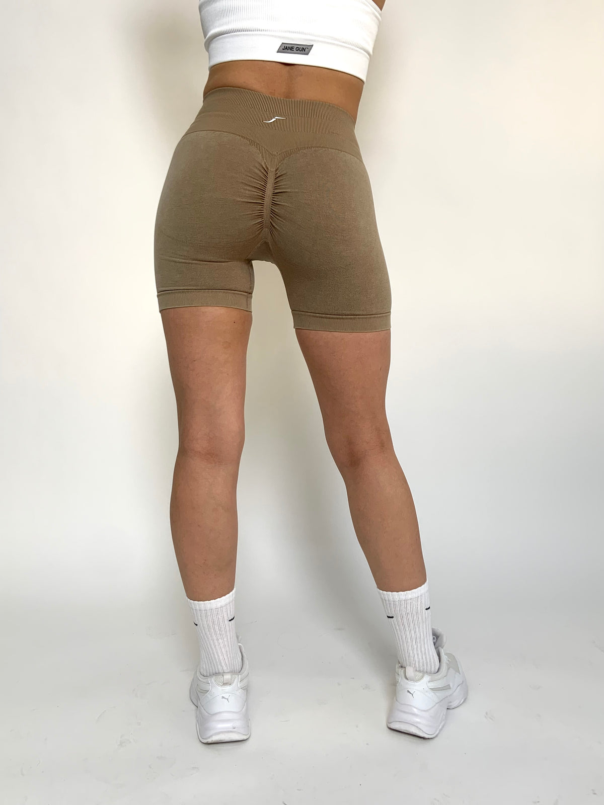 Scrunch Bum Shorts - Dusty Sand