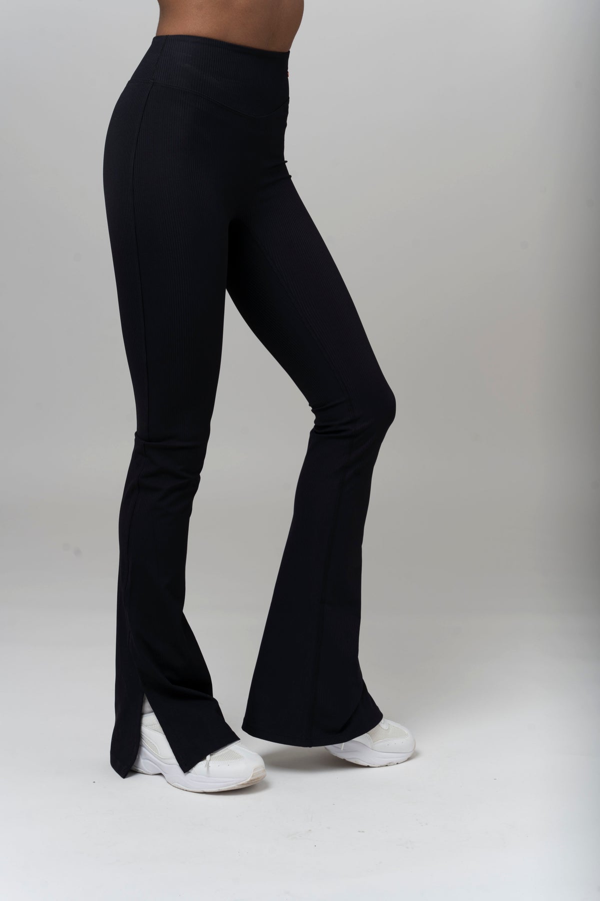 Flared Leggings - High Waist Black