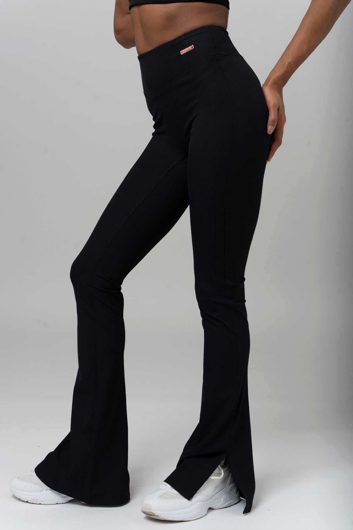 Flared Leggings - High Waist Black