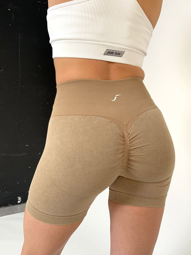 Scrunch Bum Shorts - Dusty Sand