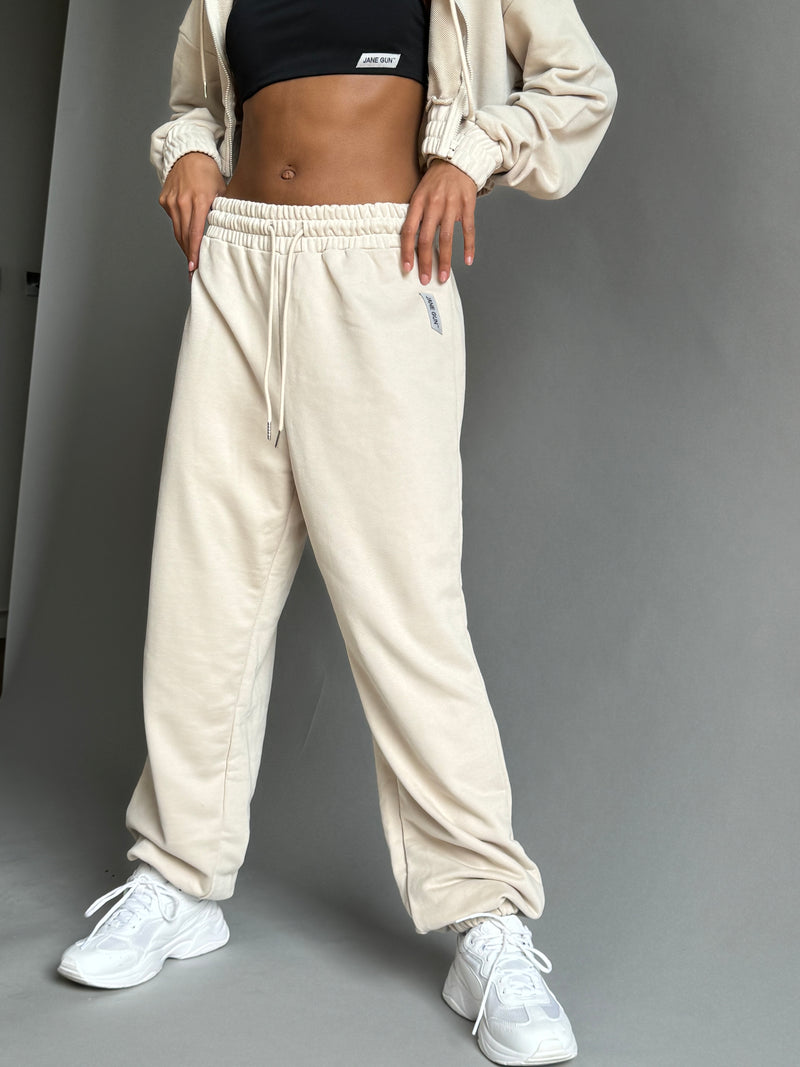 Loose Training Joggers  - Ivory