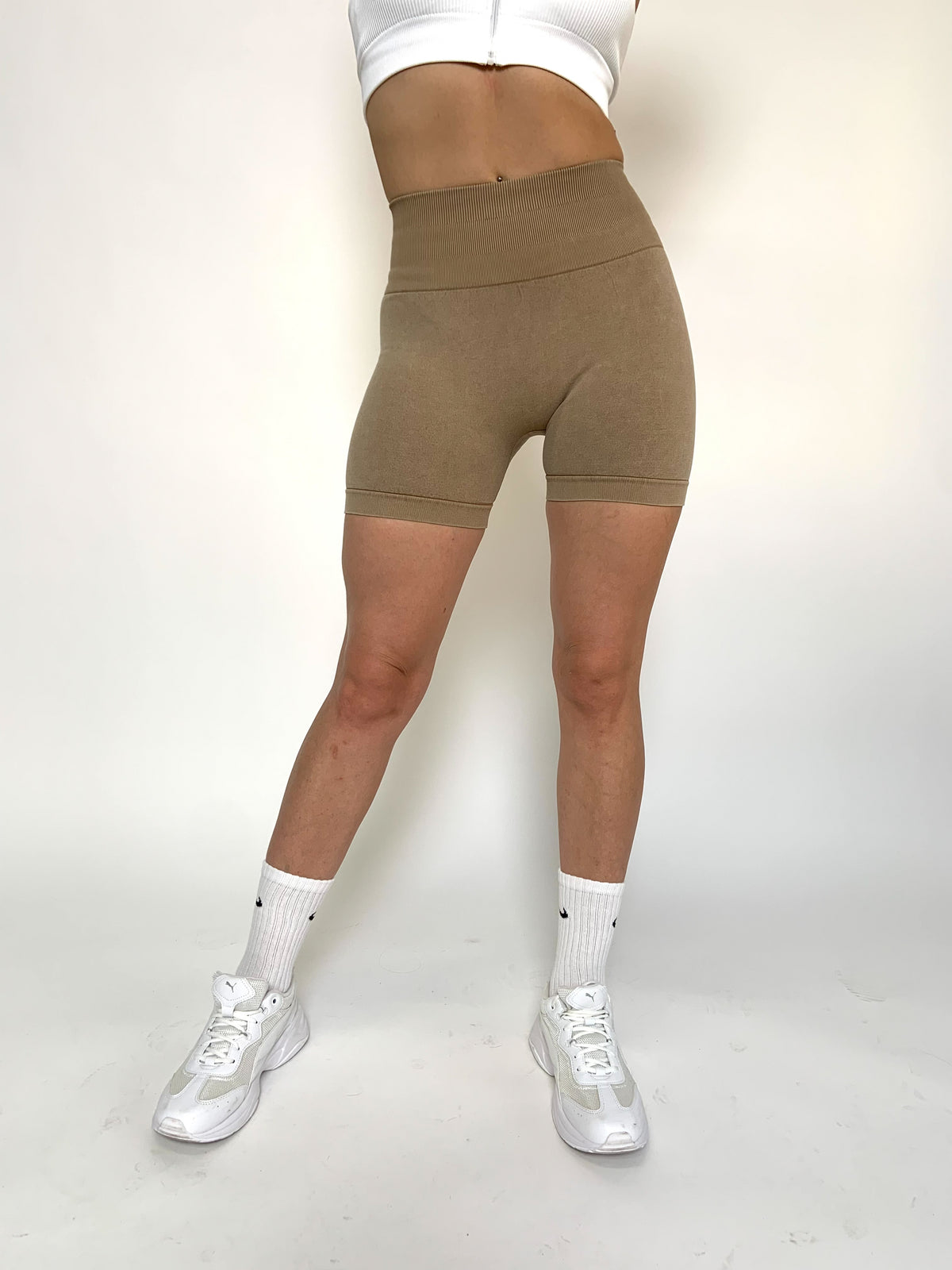 Scrunch Bum Shorts - Dusty Sand