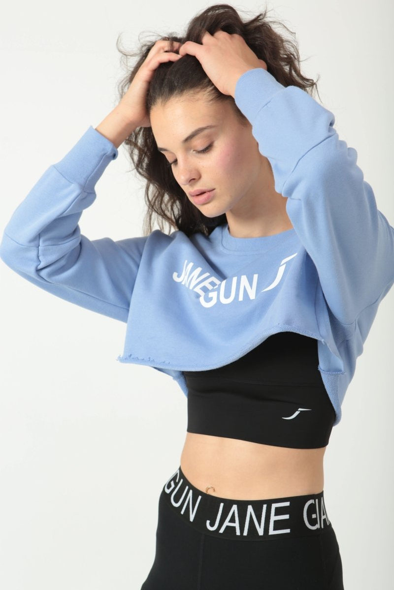 Cropped Sweater - Light Blue Training