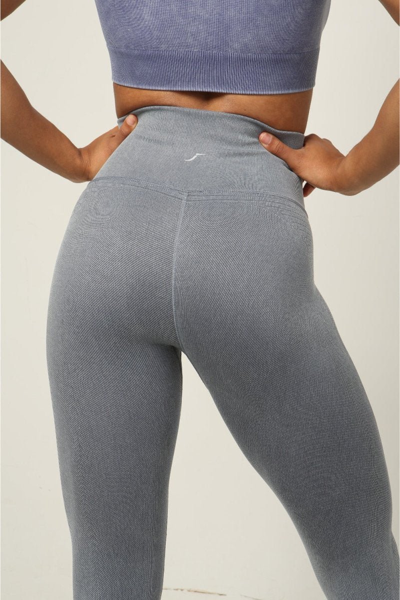 Ripped High Waist Leggings - Vintage Blue