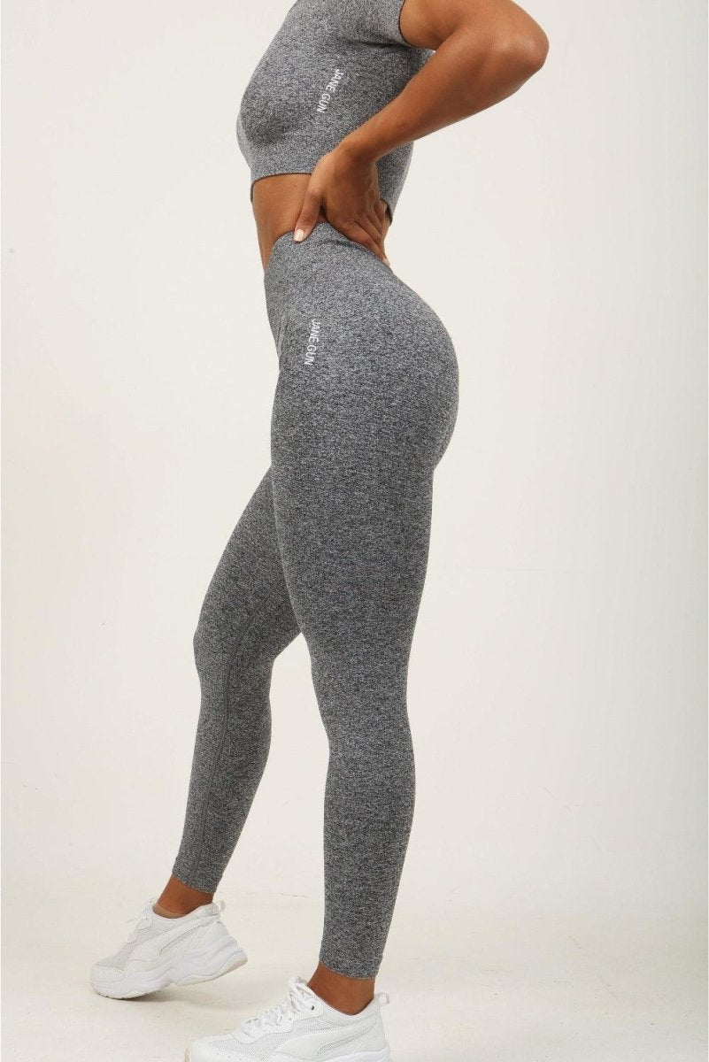 Seamless High Waist Leggings - Charcoal Marl