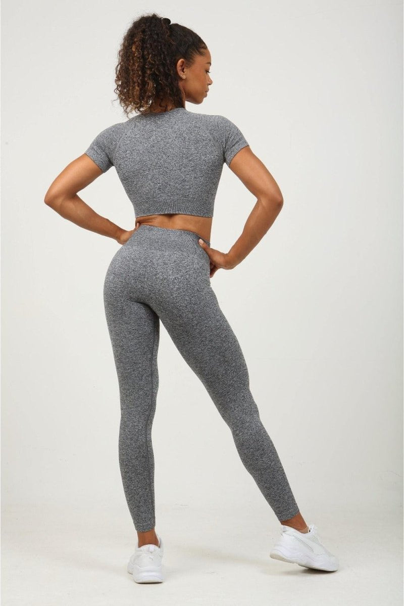 Seamless High Waist Leggings - Charcoal Marl