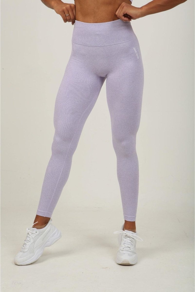 Seamless High Waist Leggings - Lavender Marl