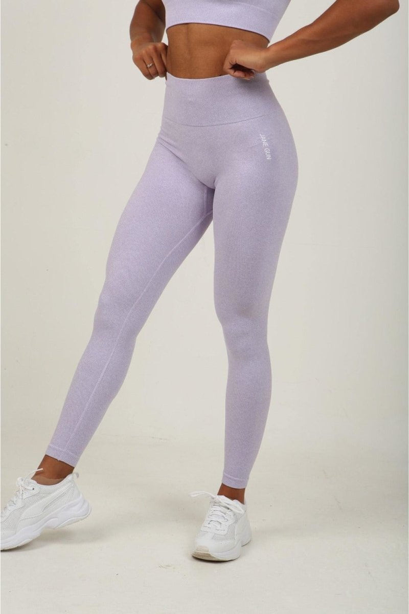 Seamless High Waist Leggings - Lavender Marl