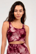 Tie Dye High Impact Sports Bra - Red Washed