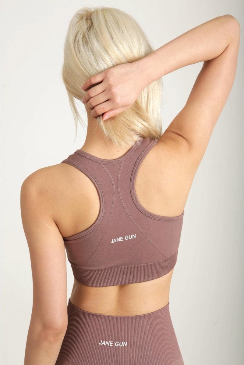 High Impact Sports Bra for Women UK - Nude Brown 