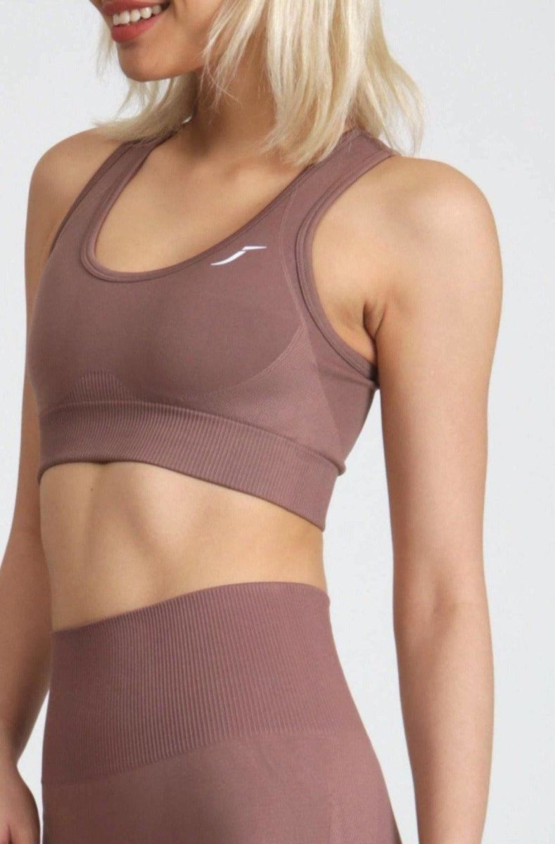 High Impact Sports Bra for Women UK - Nude Brown 