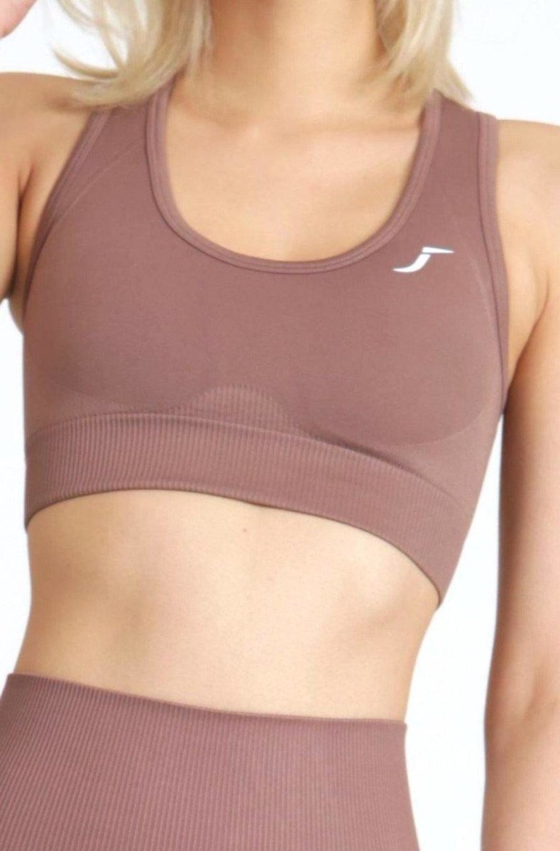 High Impact Sports Bra for Women UK - Nude Brown 