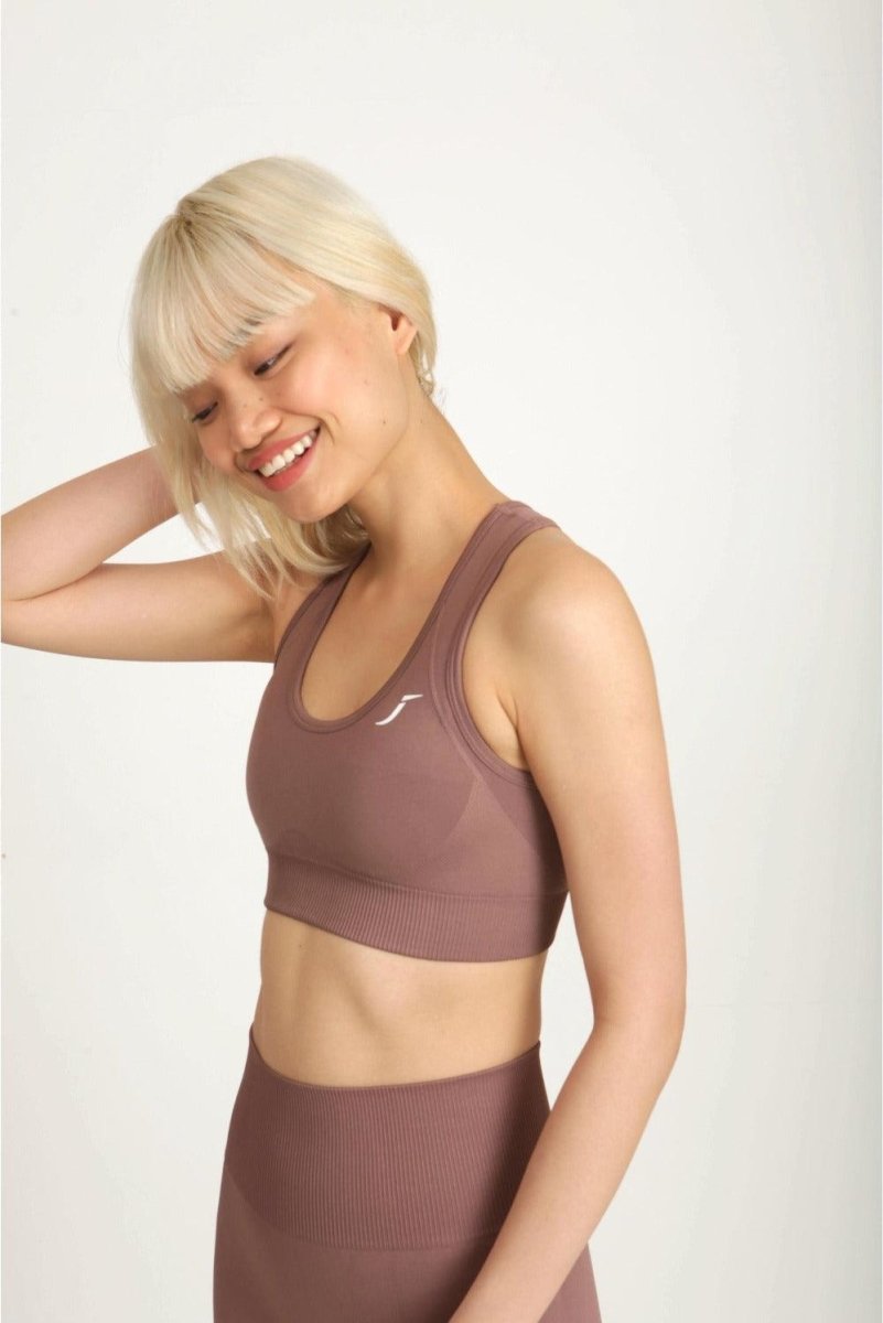 High Impact Sports Bra for Women UK - Nude Brown 