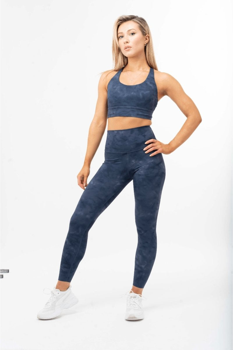 Tie Dye Sports Bra for Women - Blue Navy