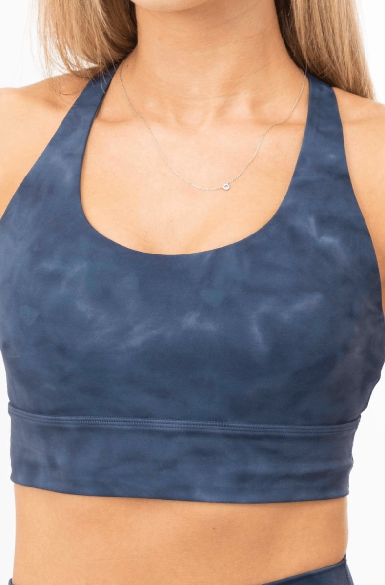 Tie Dye Sports Bra - Blue Navy